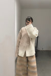 SWAYING/KNIT fleece V-neck cardigan SW202SZ53